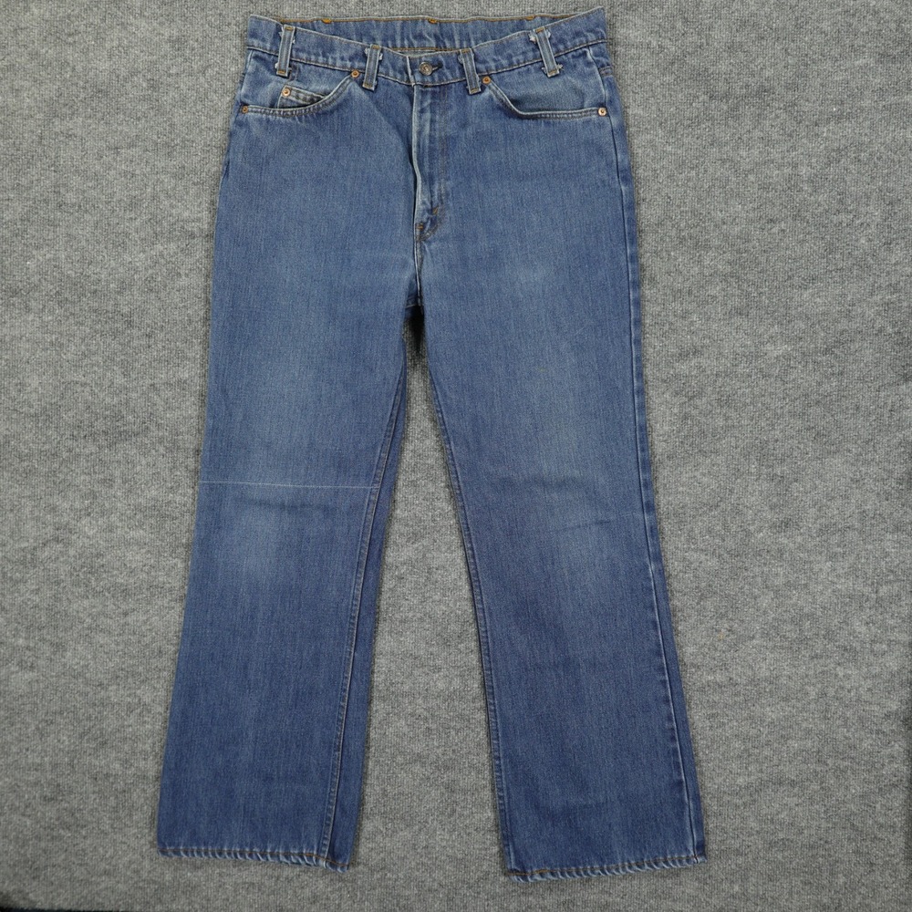 Vintage Levi's 517 Jeans Mens 36x31 Blue Orange Tab Bootcut Denim Made in USA
